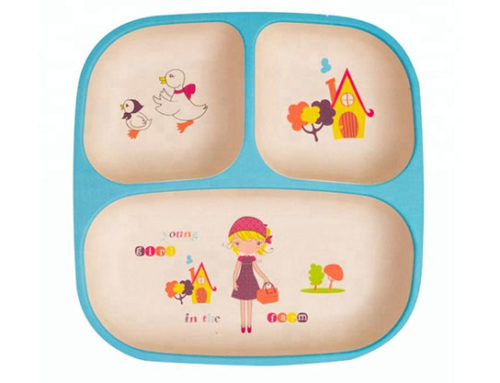 Bamboo Natural Kids Dinner Plate Sets
