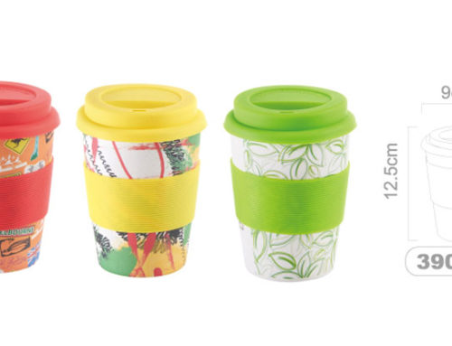 390ML Eco Friendly Bamboo Fiber Personalized Coffee Mugs