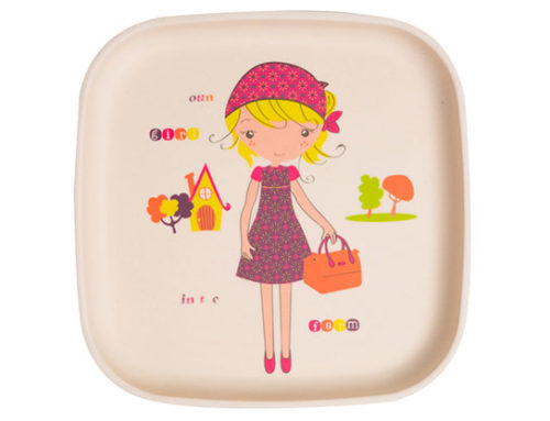 Recycled Bamboo Fiber Kids Plates