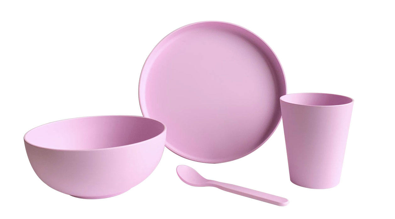 bio-plastic eco friendly biodegradable PLA kids dinner set