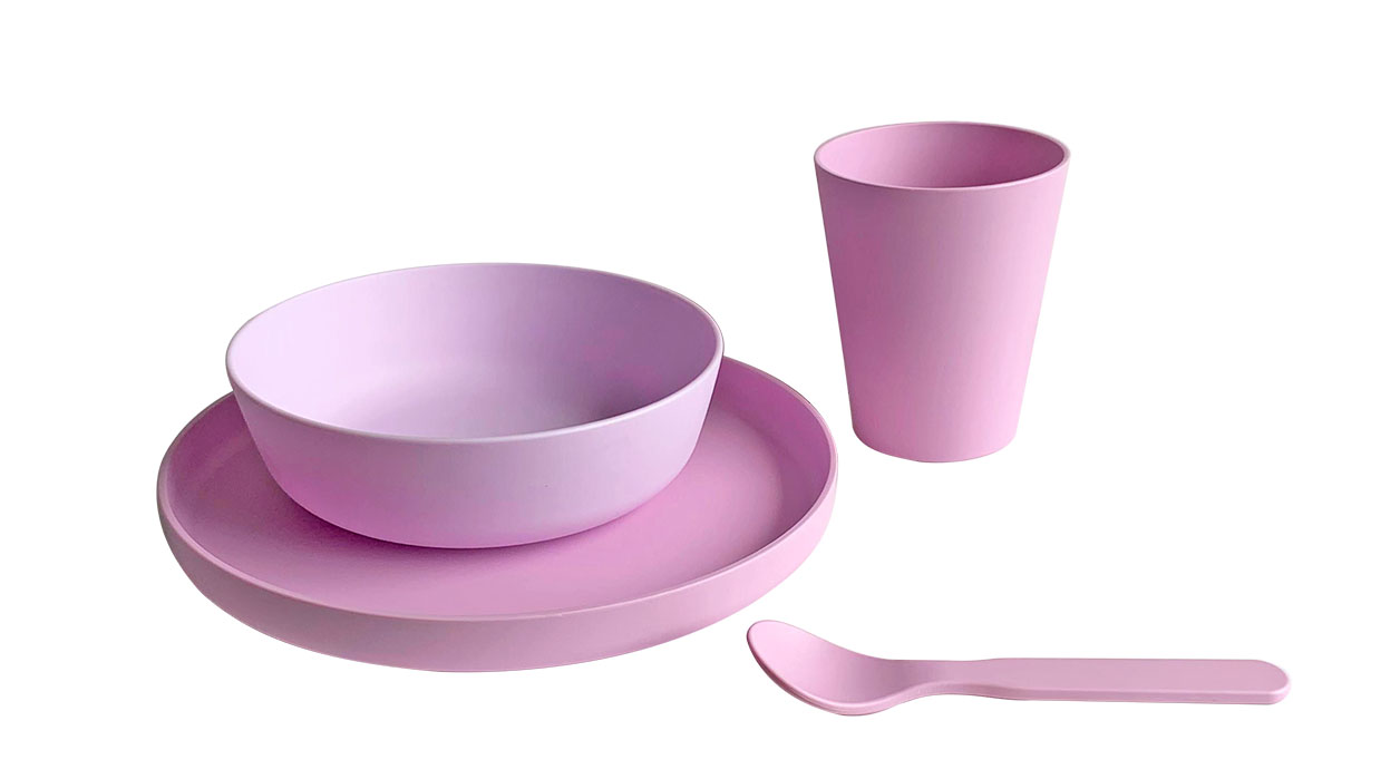 eco friendly bio-plastic dinner plates set for kids