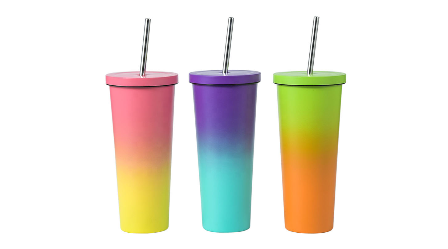 personalised metal water bottles in different customized colors