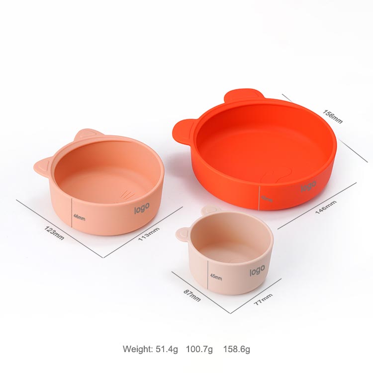 kids silicone plate and bowl