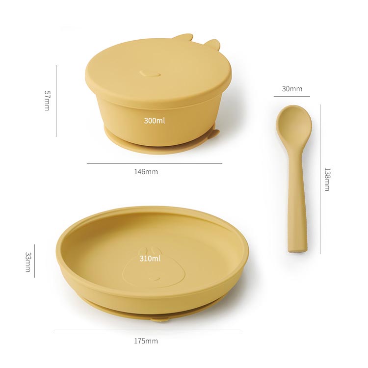 silicone plates and bowls