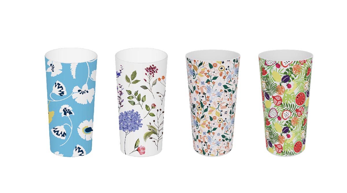 RPET plastic tumblers with full print