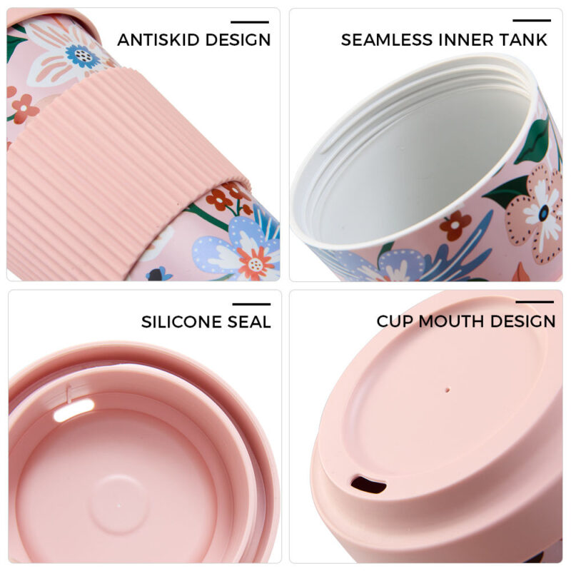 details of the recycled coffee cup with lid