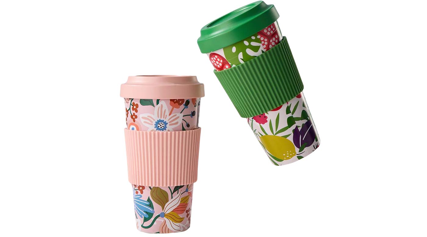 recycled plastic custom coffee cup with print