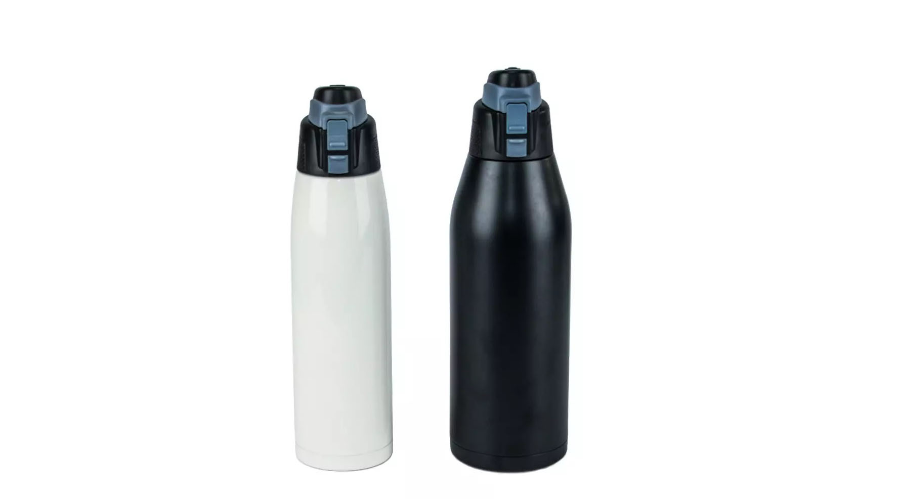 450ML stainless steel sports bottle in black and white colors