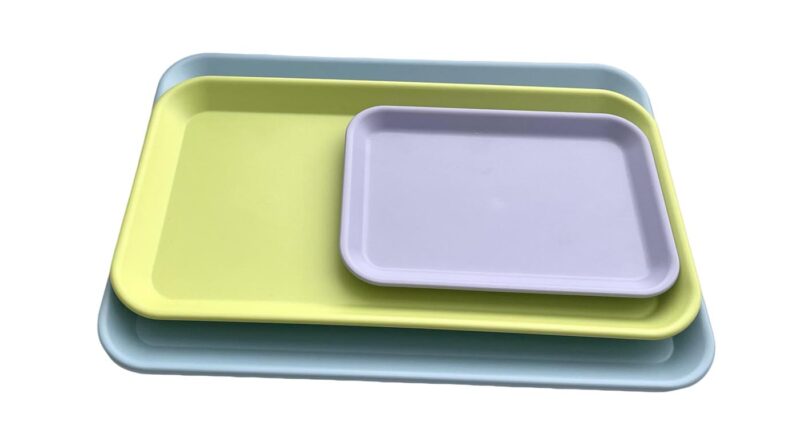 RPET serving tray in 3 different sizes