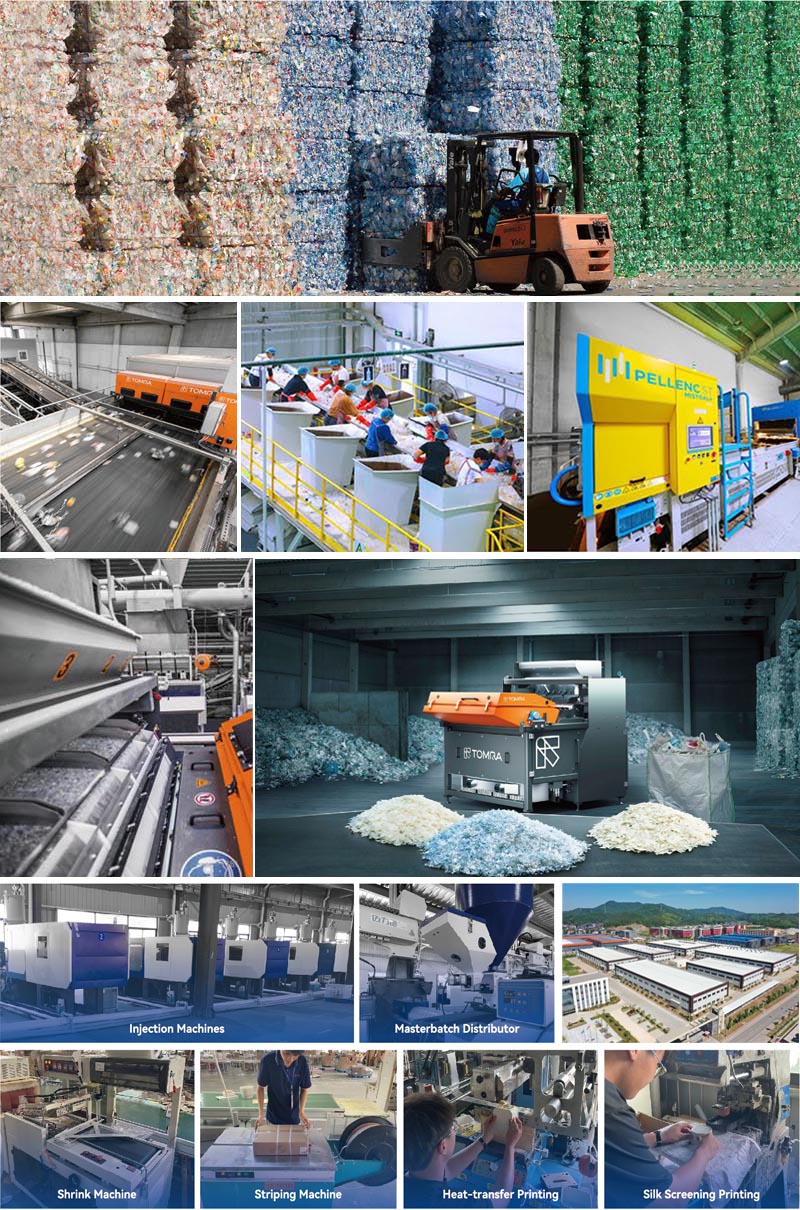 recycling facilities from post-consumer bottles to brand new recycled products