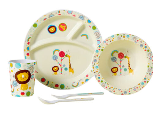 Personalized Recycled Plastic Kids Dinner Set