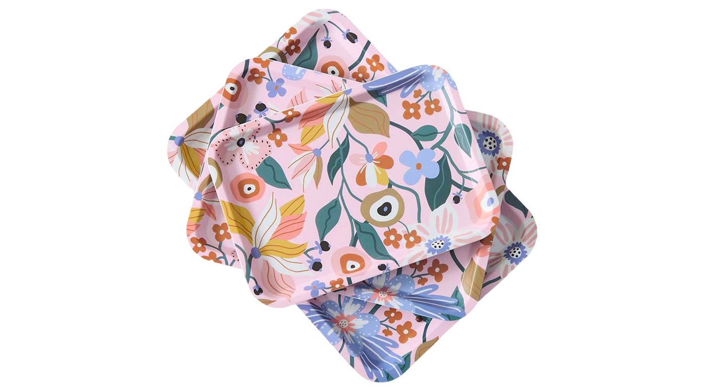 recycled plastic serving tray with customized print