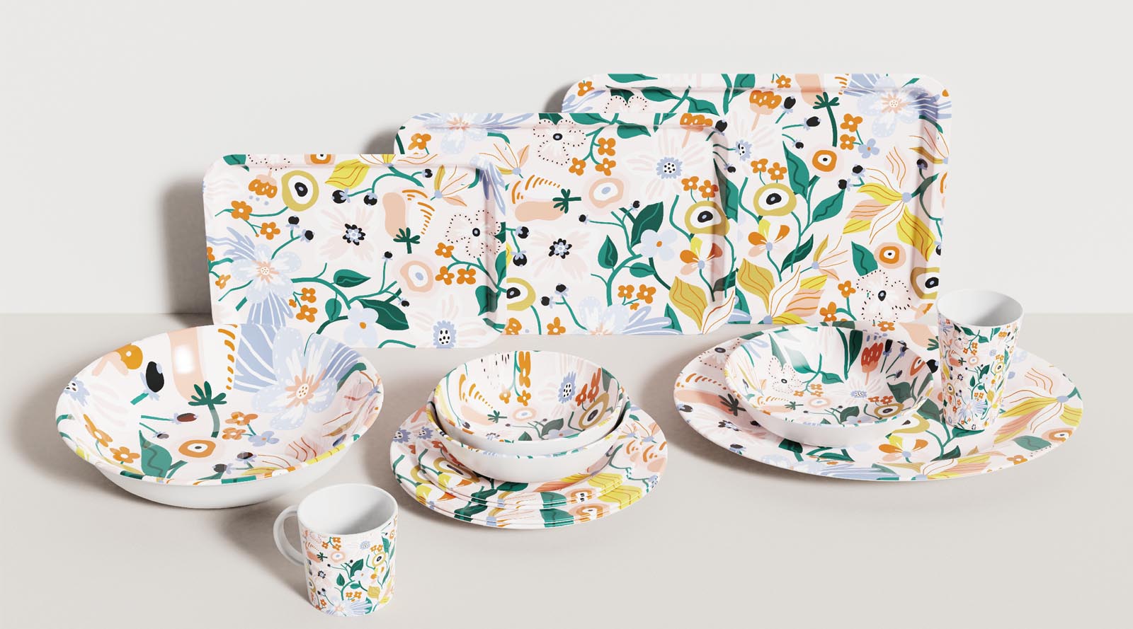 recycled plastic tableware with customized print