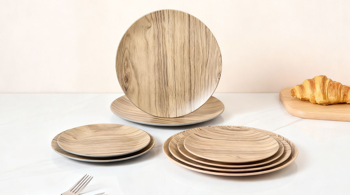 reusable recycled PET plates with print