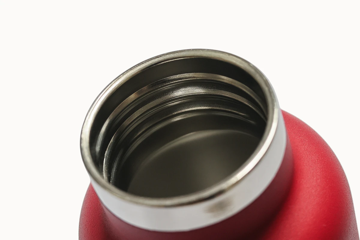 double wall insulated stainless steel bottle interior view