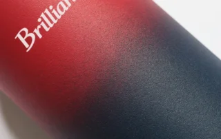 spray coated gradient finish texture on insulated stainless steel bottle