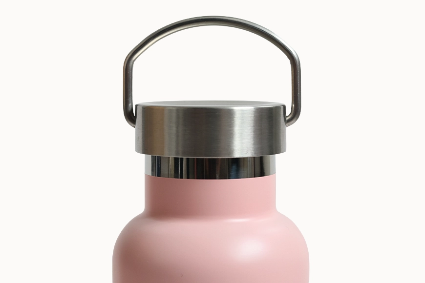 Matte Pink Insulated Stainless Steel Bottle with Loop Lid