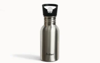 Single Wall Stainless Steel Water Bottle with Straw Lid