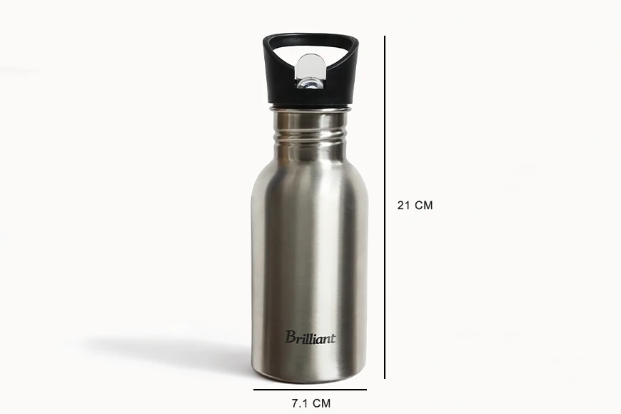 Single Wall Stainless Steel Water Bottle Dimension