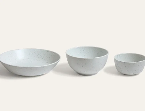 Snow Speckle 100% RPET 3-Piece Nesting Bowl Set