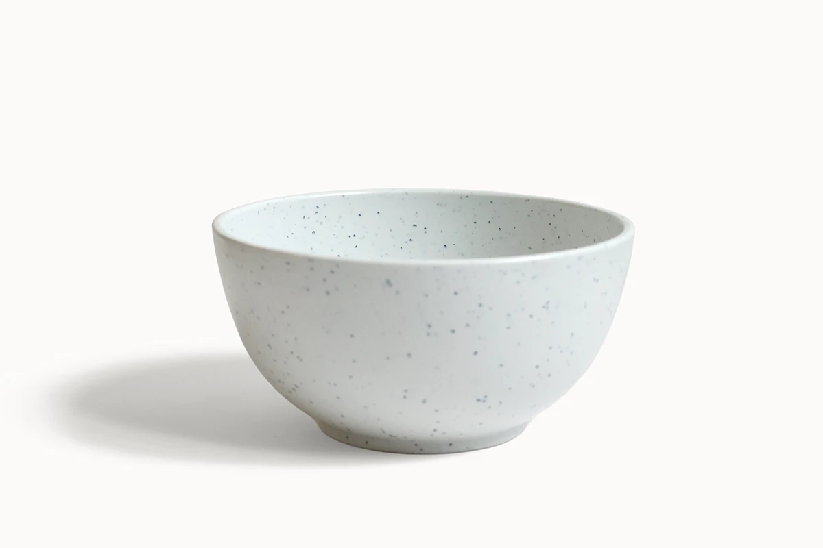 Medium Snow Speckle RPET Bowl Side View