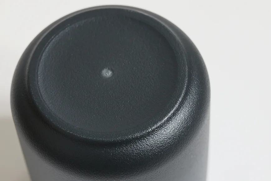 Bottom view of stoneware-inspired recycled PET tumbler cup
