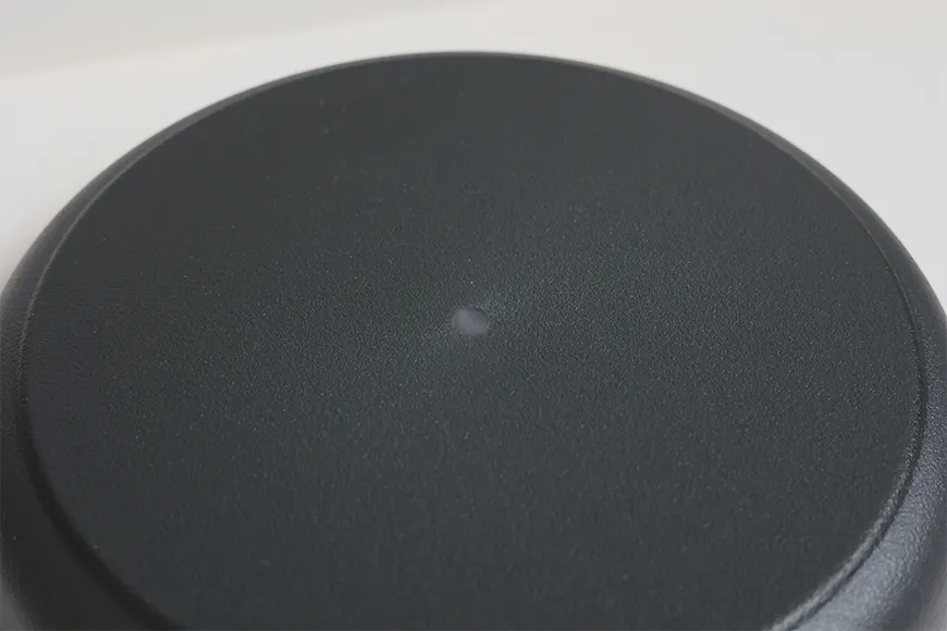 Bottom view of stoneware-inspired recycled PET pasta bowl