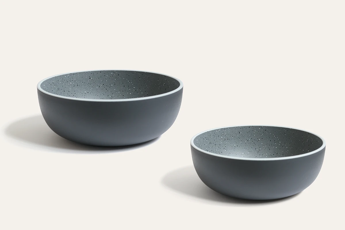 Stoneware-Inspired Recycled PET Rice & Soup Bowl Set