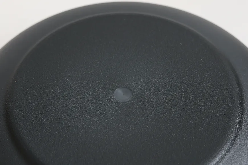 Bottom view of stoneware-inspired recycled PET serving bowl