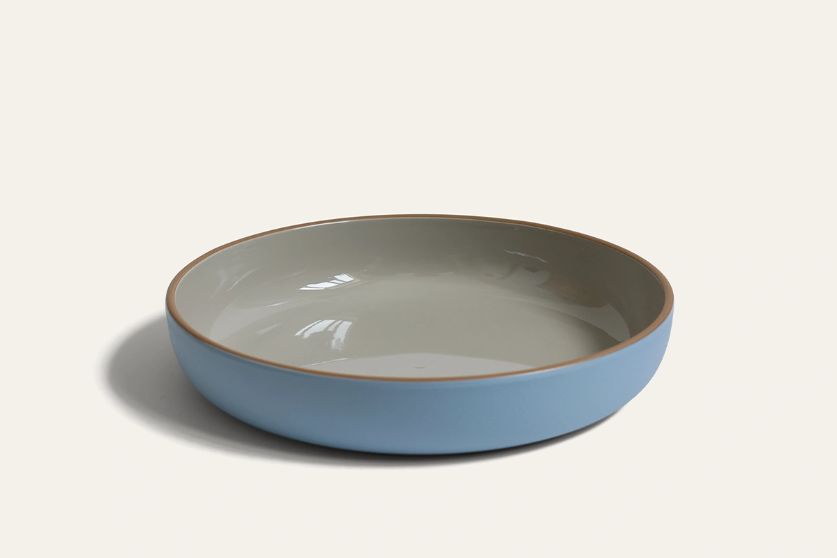 Azure Rim Gloss Recycled PET Salad Bowl