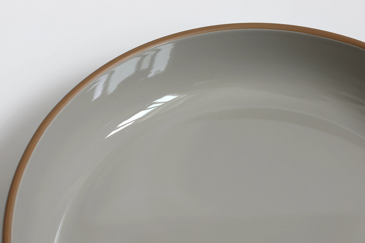 Gloss Interior Detail of Azure Rim Recycled PET Salad Bowl