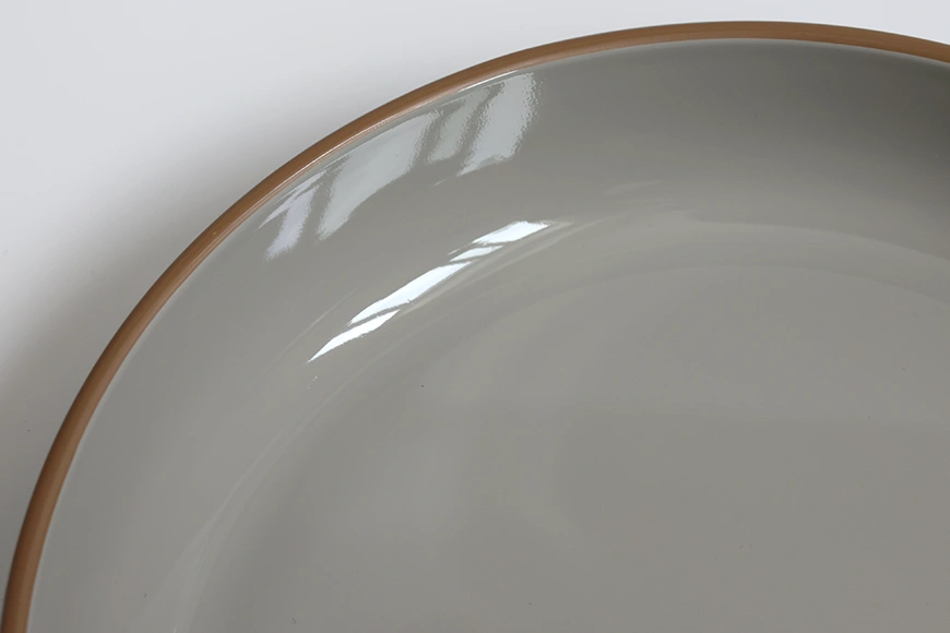 Gloss Interior Detail of Azure Rim Recycled PET Salad Bowl