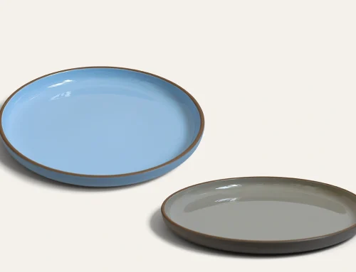 Azure Rim Gloss Recycled PET Dinner Plates