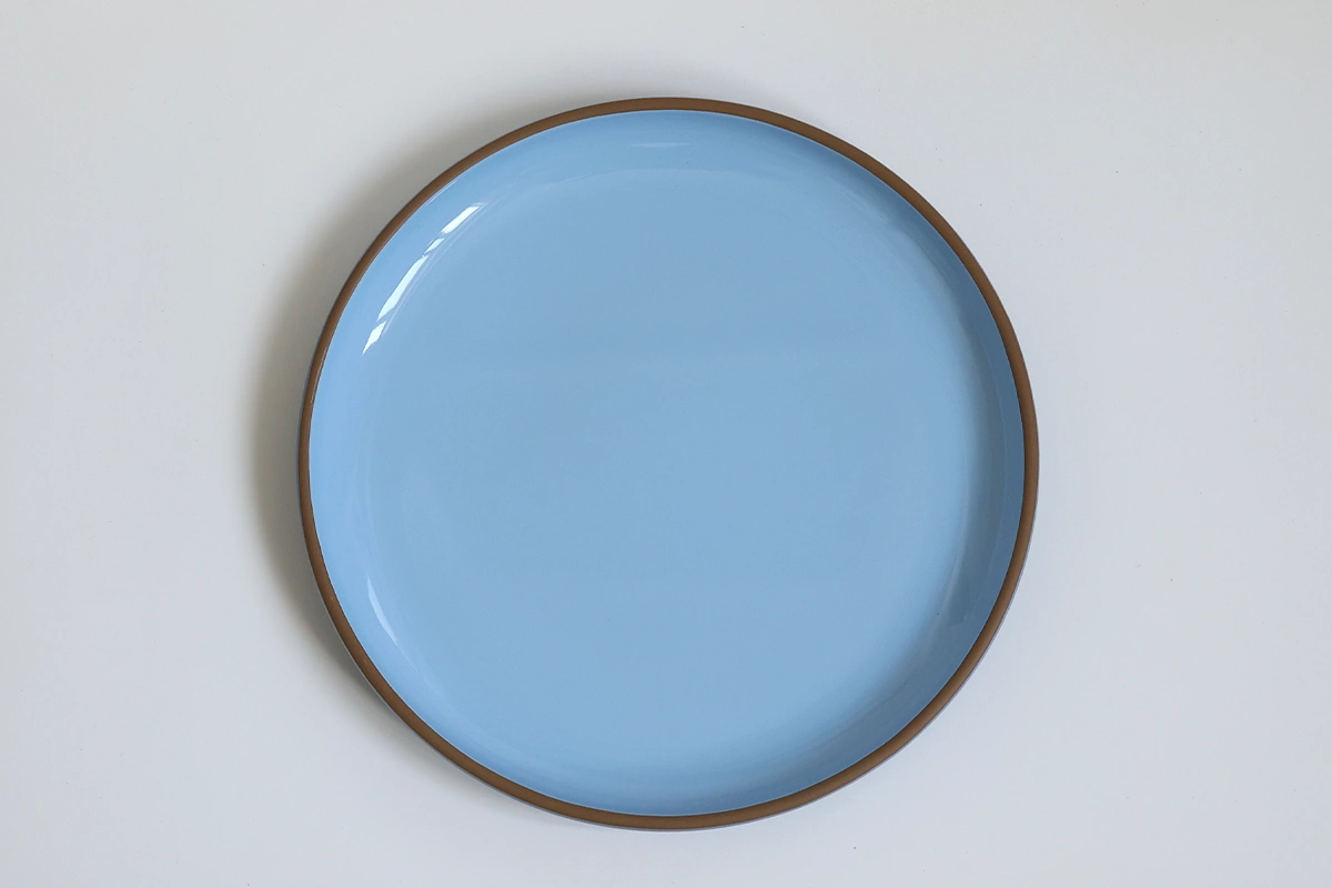 Top View of Azure Rim Gloss Dinner Plate