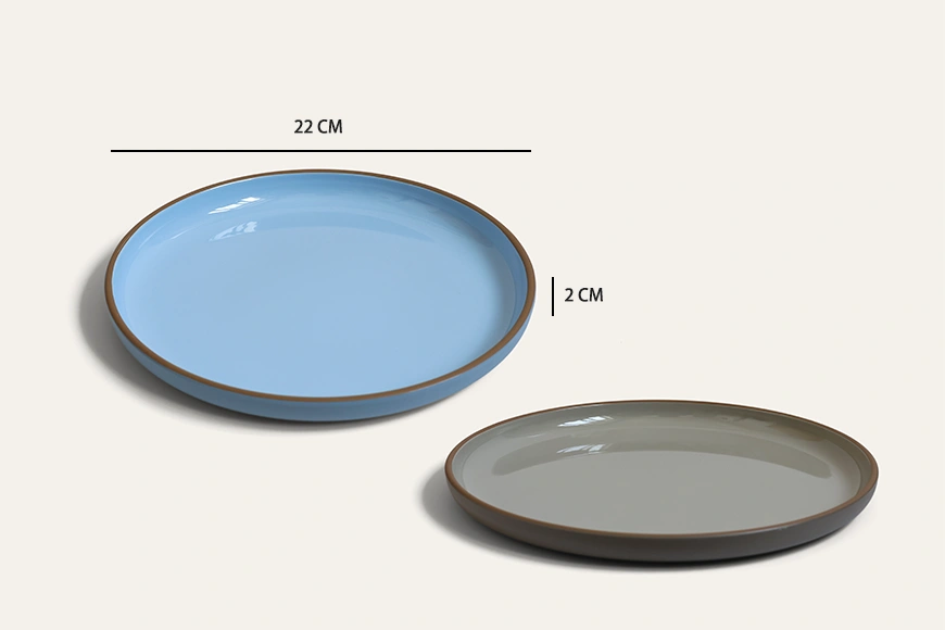 Azure Rim Dinner Plate Dimensions 22 × 2 cm