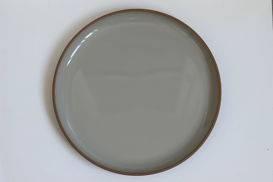 Top View of Grey Gloss Serving Surface