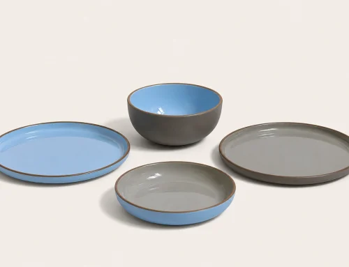 Azure Rim Gloss Recycled PET Tableware Set