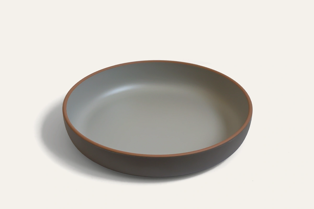 Azure Rim Matte Recycled PET Salad Bowl