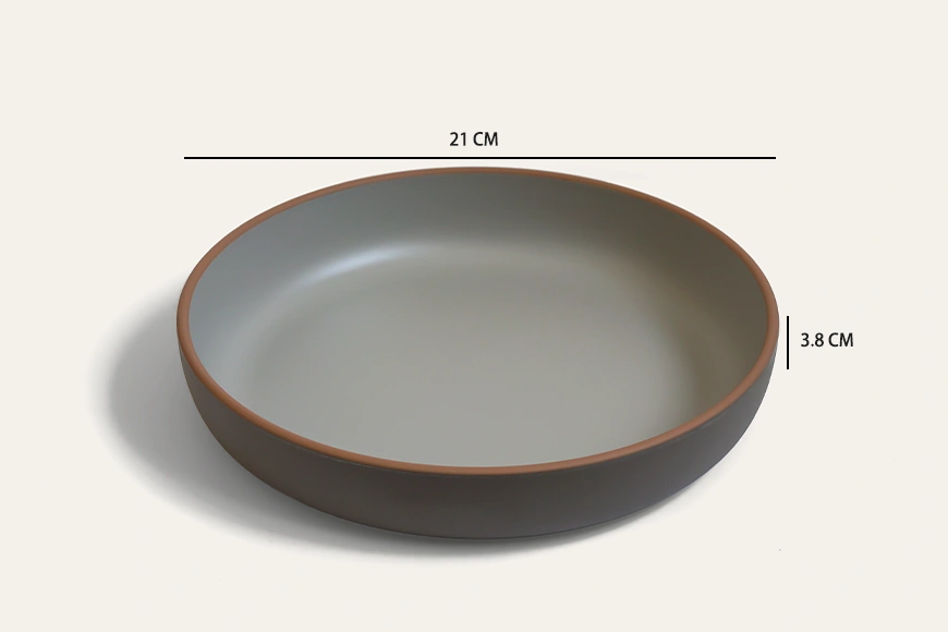 Azure Rim Matte Recycled PET Salad Bowl Dimensions