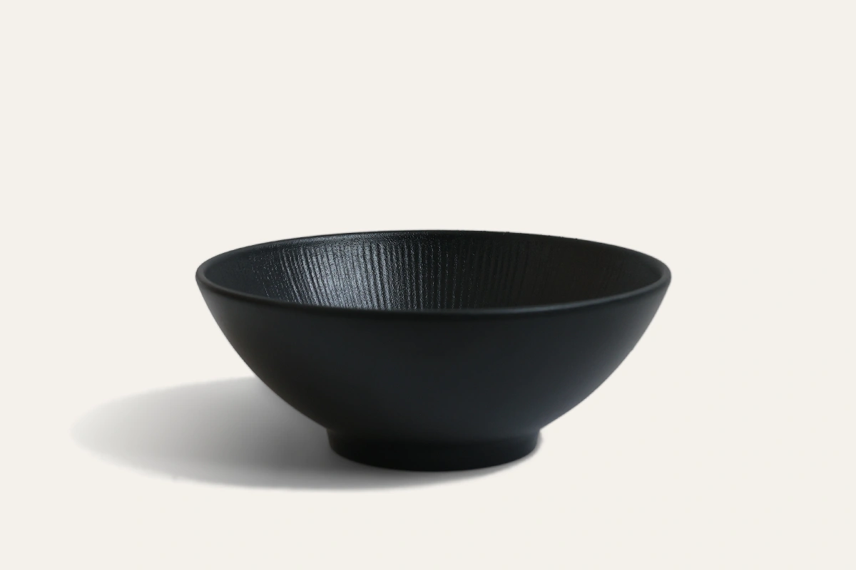 Radiant Texture Matte Black Bowl