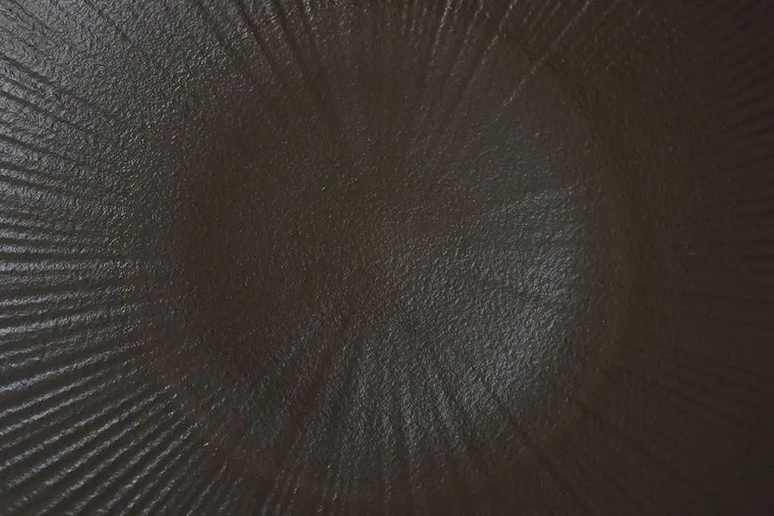 Detailed Radial Texture Surface of Charcoal Gray Pasta Plate