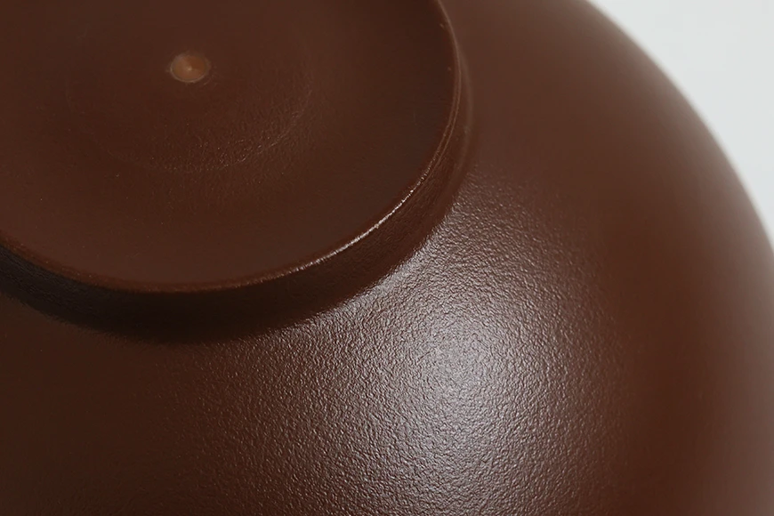 Bottom Detail of Radiant Texture Chestnut Brown Bowl