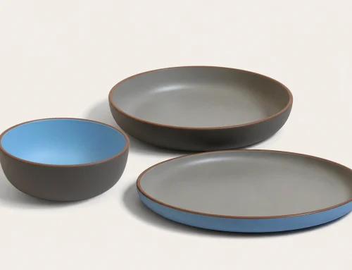 Azure Rim Matte Recycled PET Tableware Set