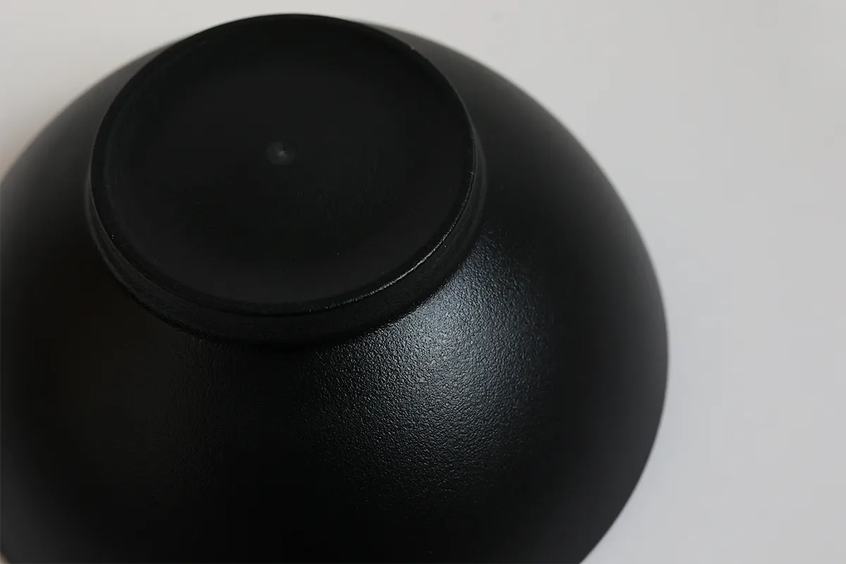 Matte Black Recycled PET Bowl Footed Base Detail