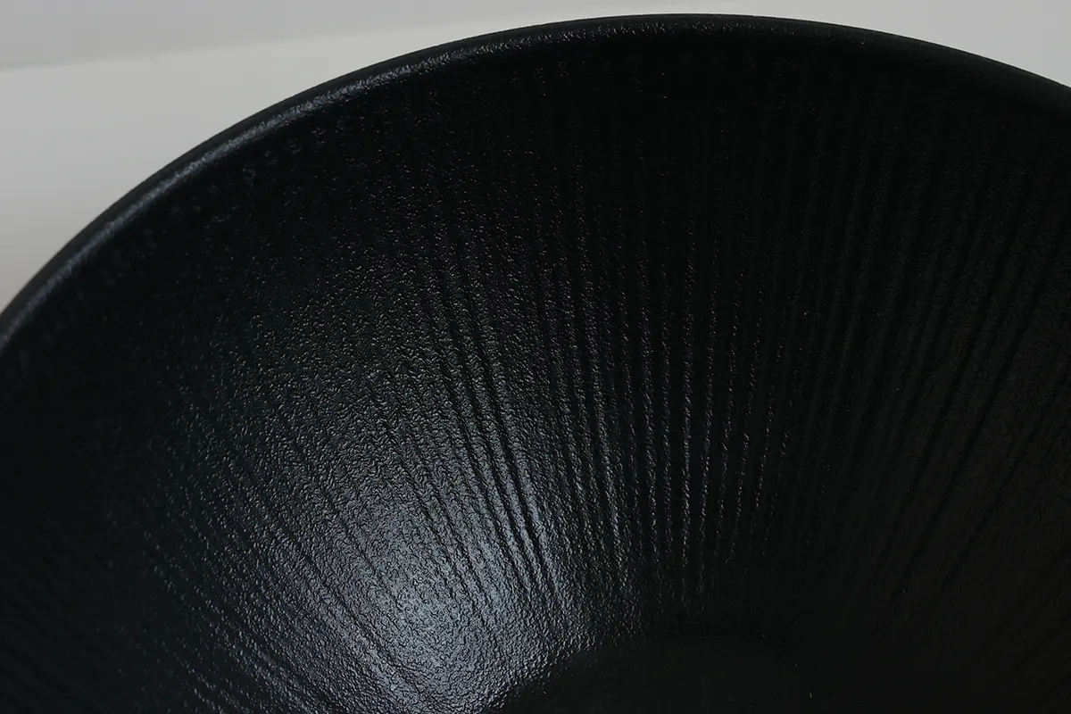 Close-Up of Matte Black Radiant Texture Pattern