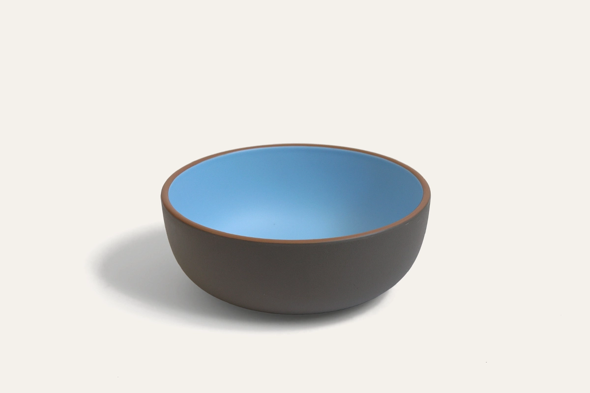 Azure Rim Matte Recycled PET Rice Bowl