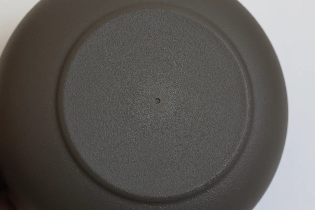 Textured Charcoal Exterior Detail of Azure Rim Salad Bowl