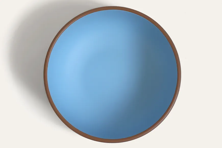 Matte Interior Finish Detail of Recycled PET Serving Bowl
