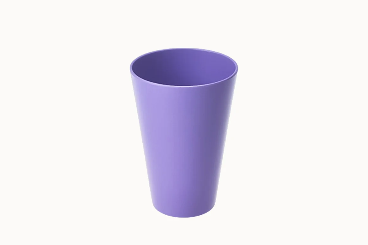 16 oz biodegradable PLA reusable drinking cup made from plant-based material